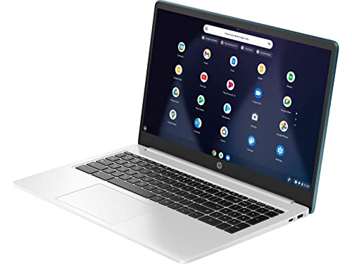 HP 2022 15.6" HD chromebook Laptop, Intel Pentium N6000 Processor, 8GB LPDDR4 RAM, 64GB Emmc Storage, Intel HD Graphics, 720P HD Webcam, Mineral Silver, Chrome OS, 128GB SnowBell USB Card