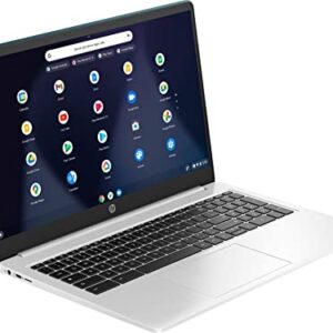 HP 2022 15.6" HD chromebook Laptop, Intel Pentium N6000 Processor, 8GB LPDDR4 RAM, 64GB Emmc Storage, Intel HD Graphics, 720P HD Webcam, Mineral Silver, Chrome OS, 128GB SnowBell USB Card