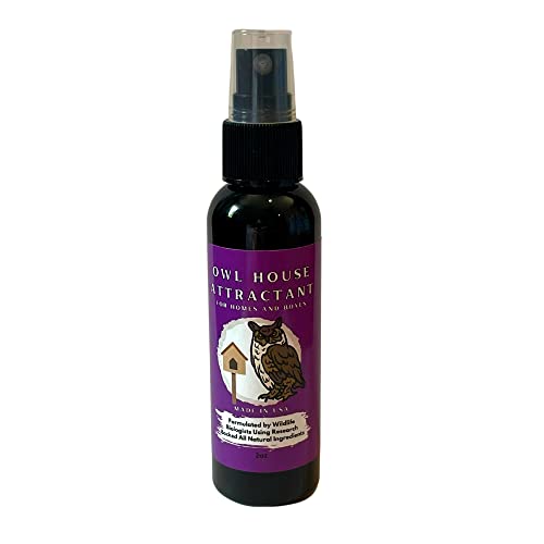 Owl Attractant - Bait Lure for Owl Houses and Boxes - 2oz Spray Bottle - Research-Backed All Natural Pheromone and Scent Mimicking Formula Blend - Made in The USA