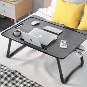 Foldable Laptop Desk for Bed, Laptop Bed Tray Table, Lap Desk for Laptop, Laptop Stand, Laptop Bed Desk Tray, Portable Foldable Desk, Tray Table, Foldable Lap Desk Tray with Cup Holder and Drawer