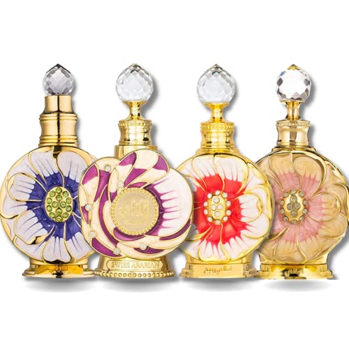 Swiss Arabian Amazing Collection Layali,Yulali,Amaali & Layali Rouge concentrated perfume oils 15ML (0.5Oz). (AMAZING COLLECTION)