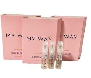 giorgio armani my way sample perfume women spray 1.2 ml / 0.04 oz - set of 3