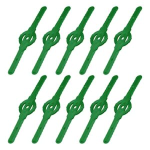 uxcell string trimmer head blades replace, 20pcs plastic cutter blades replacement lawn mower weed blades accessories for cordless grass trimmer, green