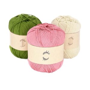 50g/Ball 100% Cotton Baby Yarn for Knitting Baby Sweaters Shoes Hats Yarn (Color : 03)