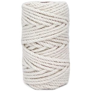leecogo 4.5mm jute rope 100 feet natural craft rope twine string perfect for home gardening macrame arts crafts diy cat scratching post replacement repairing recovering cats toy making,white