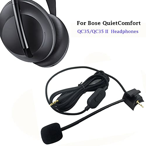 NATEFEMIN Headphones Audio Cable Microphone Cord Mic for Bose (QC35/QC35 II) Headphone Accessory