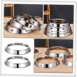 GANAZONO 2pcs Gas Stove Wok Ring Round Stand Stainless Steel Fry Pan Wok for Electric Stove Wok Support Rack Wok Support Stand Gas Stove Pot Rack Metal Rack for Pot Gas Stove Bracket Metal