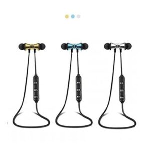 wireless magnetic sport neckband headphones (silver)
