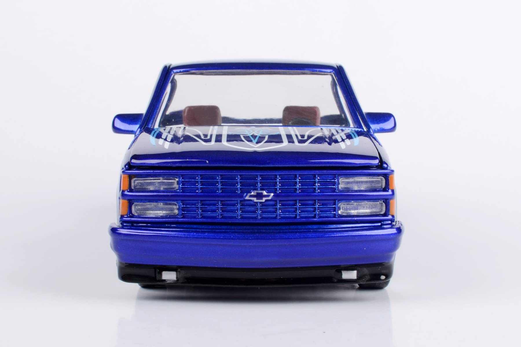 All Star Toys Motormax 1992 Chevy 454SS Pickup Lowrider Truck Candy Blue 1/24 Diecast Model Exclusive Get Low 79036