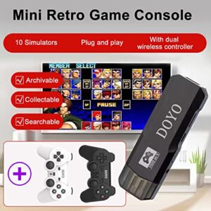 Wireless Retro Game Console,Handheld TV Game Console 4K HDMI Output, Dual 2.4G Wireless Controllers - Plug & Play Nostalgic Gaming System