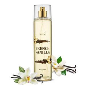 home spa gift 8 oz. fine fragrance body mist holiday luxury scented body spray for women (french vanilla)