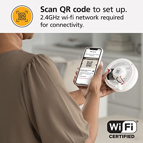 Kidde Smart Smoke Detector, WiFi, Alexa Compatible Device, Hardwired w/Battery Backup, Voice & App Alerts