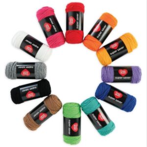 red heart super saver super yarn craft kit for knitting, crocheting, crafts & amigurumi projects