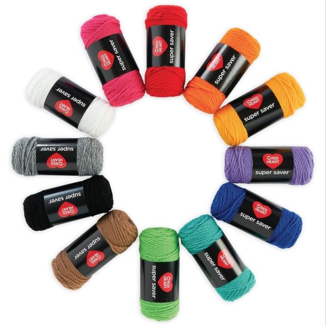 Red Heart Super Saver Super Yarn Craft Kit for Knitting, Crocheting, Crafts & Amigurumi Projects