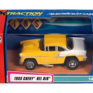 Auto World Xtraction 1955 Chevy Bel Air (Yellow/White) HO Slot Car