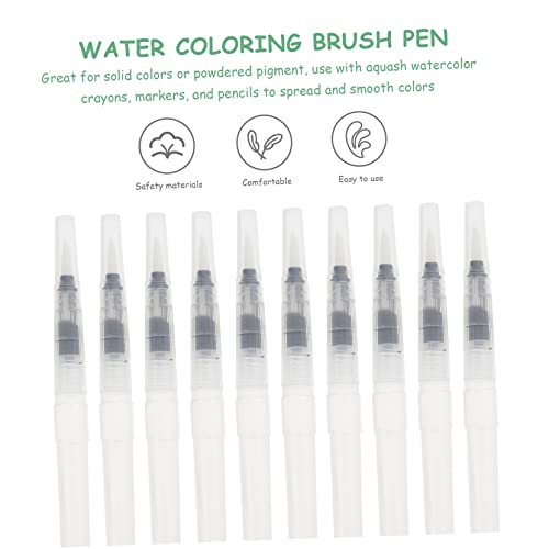 MAGICLULU 10pcs Bulk Pencils Ink Pen Set Travel Watercolor Brushes Refillable Paint Pen Water Color Maker Watercolor Brush Pens Water Color Brush Pens Water Coloring Brush Pen Writing Brush