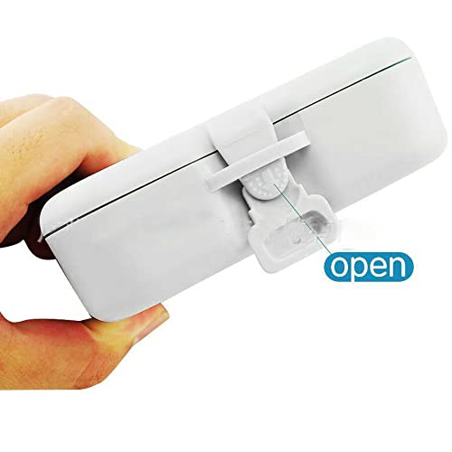 DAGIJIRD 1pcs Plastic Dental Denture Storage Box False Teeth Case Container with Mirror Brush