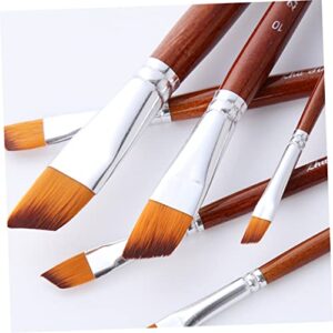 6pcs Set Linen Sets Water Coloring Paint Set Paint Brush Acrylic Paint Brush Set Oil Painting Brush Nail Art Brushes Acrylic Brush Watercolor Brush Oil Brush Brush