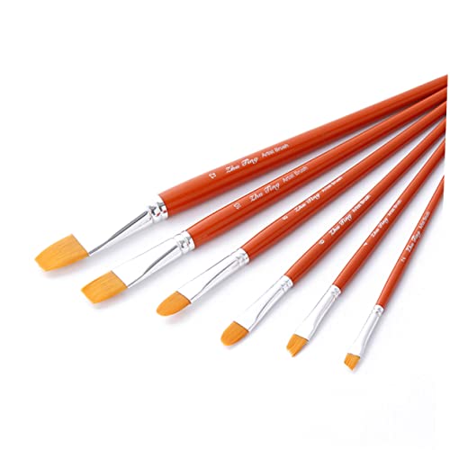 Clear Pencil Case 6pcs Set Acrylic Paint Brush Set Kits for Suit Water Coloring Paint Set Paint Brushes Paint Brushes for Acrylic Brush Watercolor Brush Oil Brush Colored Pencil