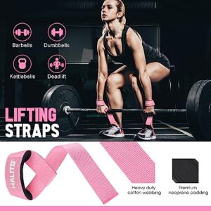 WALITO 10Pcs Barbell Pad Set for Hip Thrust - Squat Pad for Barbell Lunges, Bench Press, with 2 Gym Ankle Straps, 3 Resistance Bands for Working Out, 2 Lifting Strap, Workout Poster, Carry Bag