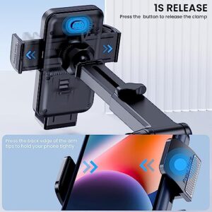 Phone Holder Car Mount for iPhone [Powerful Suction]Phone Mount for Car Dashboard Windshield Air Vent Universal Accessories [Thick Cases Friendly]Automobile Cell Phone Holder Fit for iPhone Smartphone