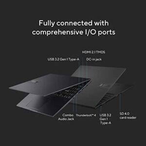 ASUS Vivobook 16X OLED Laptop, 16” 3.2K 120Hz Display, Intel Core i9-13900H CPU, NVIDIA Geforce RTX 4060 GPU, 32GB RAM, 1TB SSD, Windows 11 Home, Indie Black, K3605VU-ES94