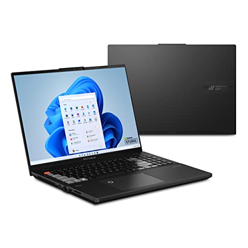 ASUS Vivobook Pro 16X OLED Laptop, 16” 16:10 OLED Display, Intel Core i9-13980HX CPU, NVIDIA® GeForce® RTX™ 4070 GPU, 16GB RAM, 1TB SSD, Windows 11 Home, 0°Black, K6604JI-ES96