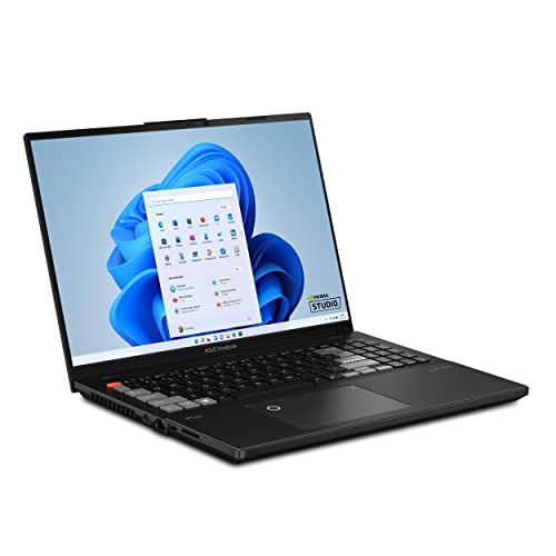 ASUS Vivobook Pro 16X OLED Laptop, 16” 16:10 OLED Display, Intel Core i9-13980HX CPU, NVIDIA® GeForce® RTX™ 4070 GPU, 16GB RAM, 1TB SSD, Windows 11 Home, 0°Black, K6604JI-ES96