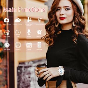 LogHog Smart Watches for Women Android iPhone Compatible Round Face2023 Small Phone Wrist Watch Fitness Tracker Waterproof for Ladies Men with Sleep Heart Rate Blood Pressure Oxygen Monitor