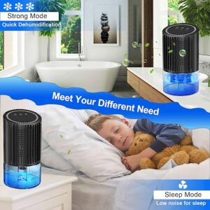 Dehumidifiers for Home - 35oz Bathroom Dehumidifier Portable Small Dehumidifier with Auto Defrost Function,2 Working Modes,Smart Auto-Off,Ultra Quiet for Bedroom,Basement,Room,Wardrobe,Kitchen - Black