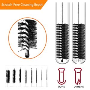 Bottle Cleaner Brush 10pcs,Straw Cleaner Brush Extra Long,Flexible Bottle Brush with Elbow Brush for Cleaning Straws,Cup Cover,Pipes,Keyboards and Hard to Reach Areas