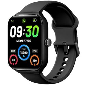 faweio smart watches for men women, alexa built in & bluetooth call(answer/make), 1.95" touch screen fitness tracker with heart rate spo2 sleep monitor smartwatch for iphone android ip68 waterproof