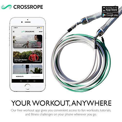 Crossrope Get Lean Set - Weighted Jump Rope- 1/4 LB and 1/2 LB Ropes - Slim Handles - Medium