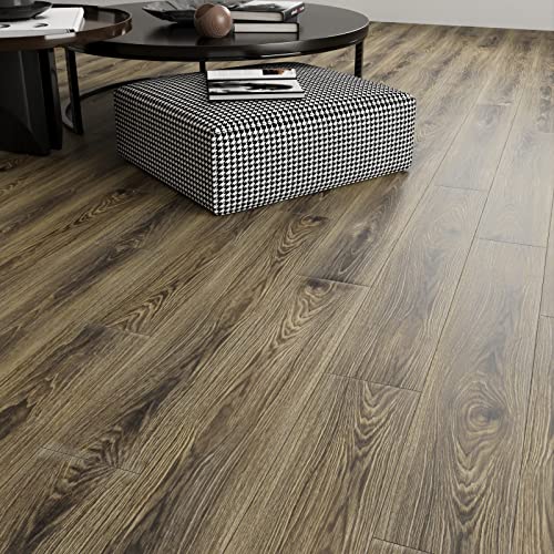 Stickyart 18-Piece Oak Wood Vinyl Flooring Peel and Stick Waterproof Flooring for Bathroom Kitchen 6"x36" Self Adhesive Wood Vinyl Floor Tiles for Living Room Laundry Removable Light Brown