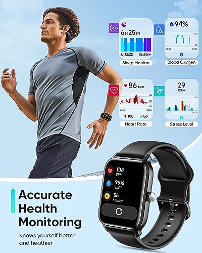Fitpolo Smart Watch for Men Women, Alexa Built-in 1.8" Fitness Watch for Android iPhone(Answer/Make Call), Mens/Womens Smart Watches with Heart Rate Sleep SpO2 Monitor,100+ Sports Activity Trackers