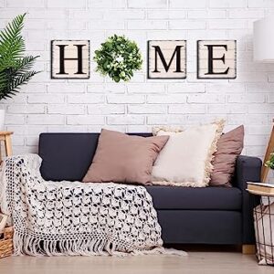 Farmhouse Wall Decor Room Decor Wood Home Sign with Artificial Eucalyptus for O, Rustic Hanging Wooden Sign with Letters Decorative Home Decor Clearance Living Room Decor