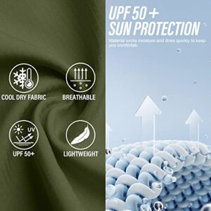 Toumett Women's UPF 50 Long Sleeve UV Sun Protection Safari Shirts Outdoor Quick Dry Fishing Hiking Travel Shirts(Amy Green,M,5071)