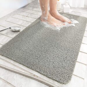 bath mats for bathroom non slip, shower mats for showers anti slip for elderly, shower matt non slip, shower mats for bathroom, bath tub mats for bathroom non slip (gray, 16x24 in)