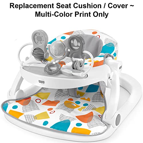 Replacement Part for Fisher-Price Sit-Me-Up Deluxe Floor Seat for Baby - HGN19 ~ Replacement Seat Cushion/Cover ~ Multi-Color Print