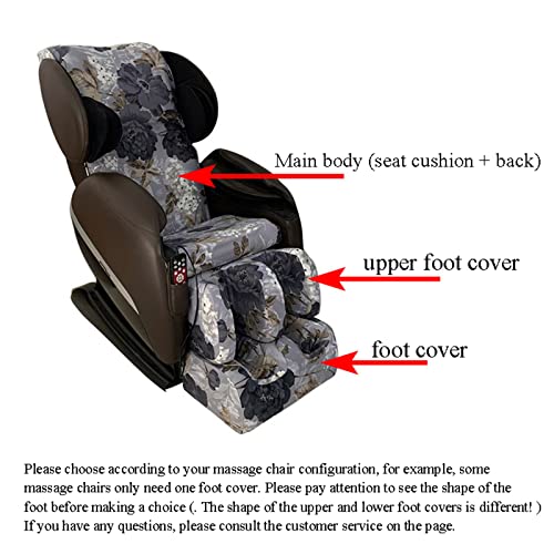 FBKPHSS Full Body Shiatsu Massage Chair Cover, Universal Massage Chair Dust Protection Cover Removable and Washable Stretch Fabric Massage Chair Cover,Package 4,Color 5