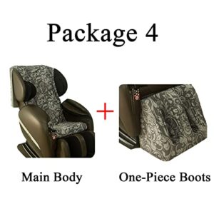 FBKPHSS Full Body Shiatsu Massage Chair Cover, Universal Massage Chair Dust Protection Cover Removable and Washable Stretch Fabric Massage Chair Cover,Package 4,Color 5