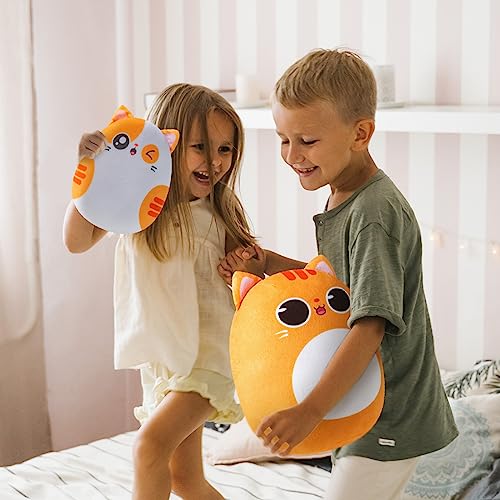 KMUYSL Cat Plush, 3 PCS Cat Plushies Toys, Kawaii Soft Stuffed Animals Plush Pillow Set for Kids Girls, Ideal Chrismas Birthday Gift