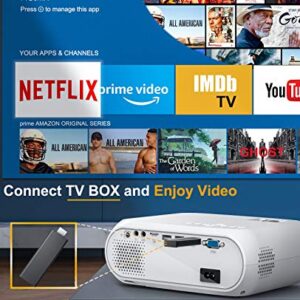 Mini Projector, ELEPHAS 2023 Upgraded Native 1080P WiFi Projector, 12000 Lux Portable Projector with Projector Screen, Movie Projector Compatible with Android/iOS/Windows/TV Stick/HDMI/USB