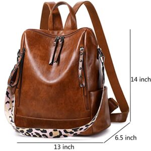 sqlp Leather Backpack Purse for Women Small Size Ladies Fashion Everyday Travel Multipurpose Design Handbags and Shoulder Bags Black