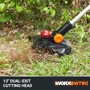 Worx Nitro 20V Brushless 13” Cordless String Trimmer - WG173 (Battery & Charger Included)