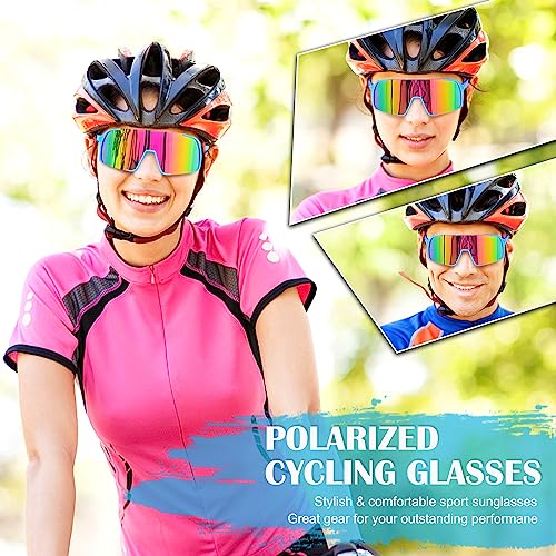 Semjar Sport Sunglasses Men Women,Polarized Cycling Softball Sun Glasses for Boys Girls,Pink Shield Visor Sunglasses for Bicycle Running Volleyball MTB Fishing