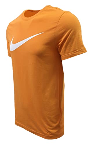 Nike Men's Sportswear Swoosh T-Shirts (Small, Kumquat/White)