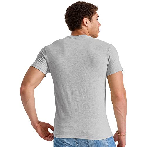 Hanes Originals Crewneck T-Shirt, 100% Cotton Pocket Tees for Men, Light Steel