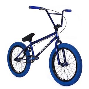 elite bmx 18", 20" & 26" model freestyle bike - 3 piece crank (20", blue demon)