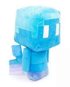 minecraft build allay 15 inch pillow buddy basic plush character soft dolls, video game-inspired collectible toy gifts for kids & fans ages 3 years old & up